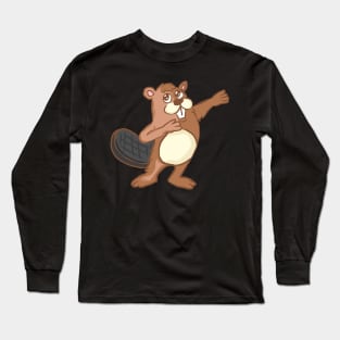 Beaver forest rodents for children animal welfare animal hunters Long Sleeve T-Shirt